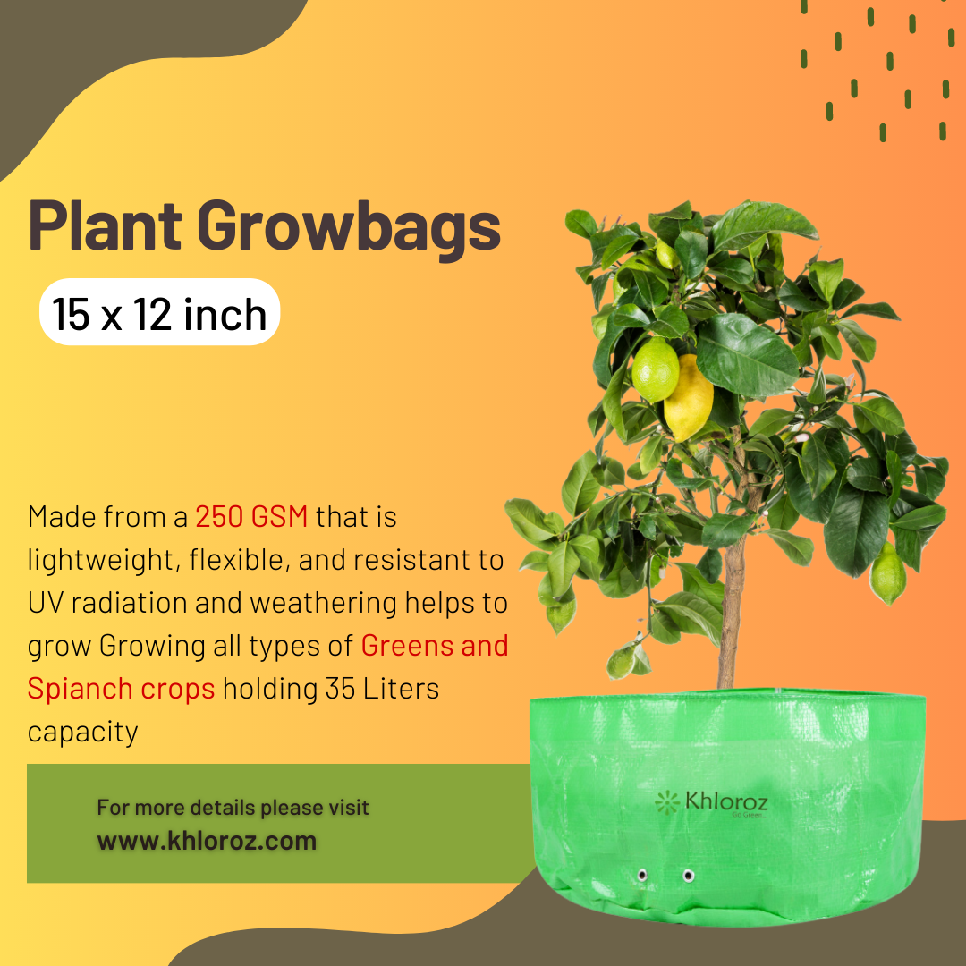 Buy Nutrimax HDPE 200 GSM Growbags 12 inch x 9 inch Outdoor Plant Bag at  Best Price in India