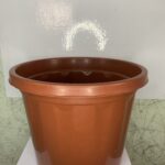 12-inch | Terracotta Plastic pot | Round Bottom with 3 drainage Holes | Indoor and Outdoor